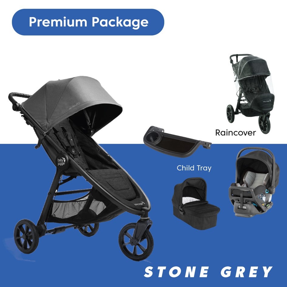 Baby Jogger City Mini GT2 Stroller Stone Grey Standard Package 3 Wheel Strollers Baby Factory