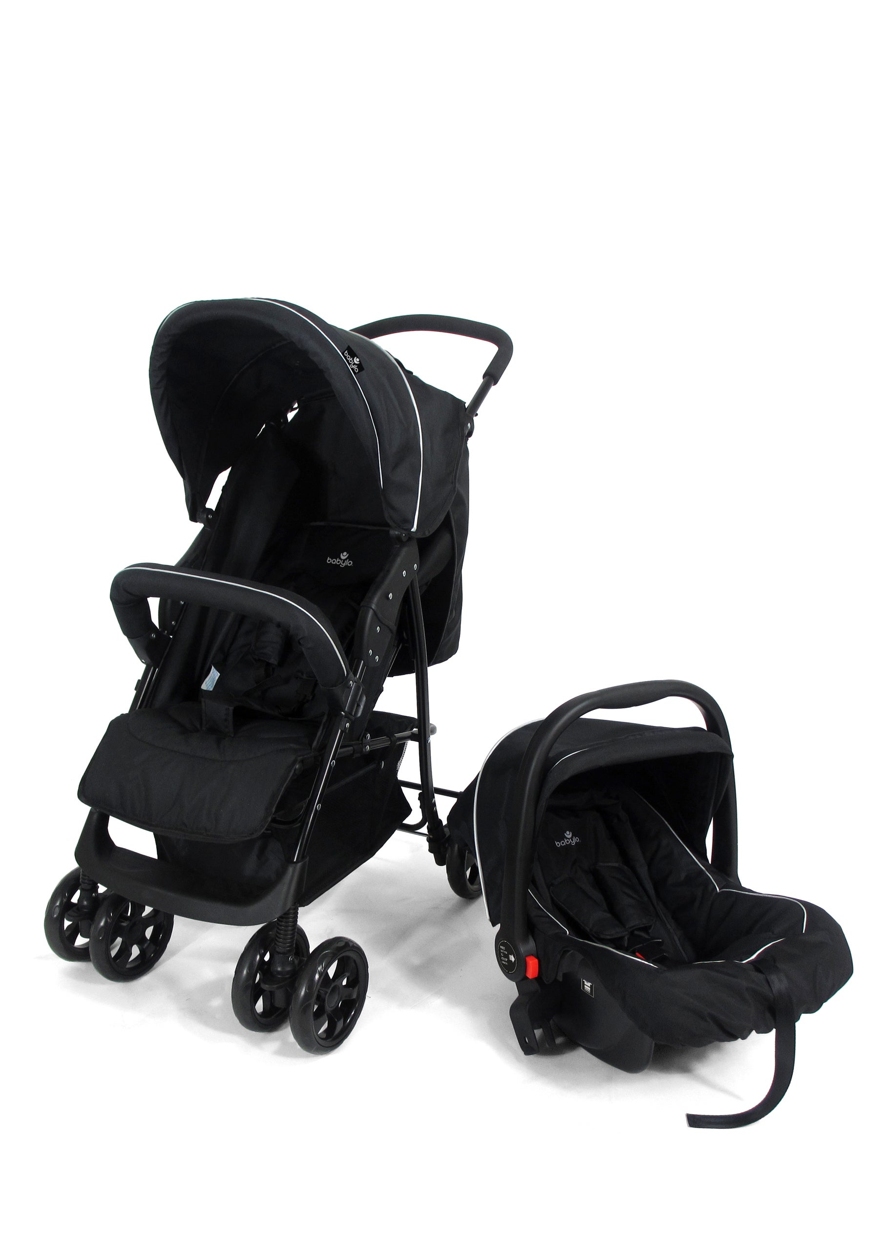 Babylo Plum Travel System Black 4 Wheel Strollers Baby Factory