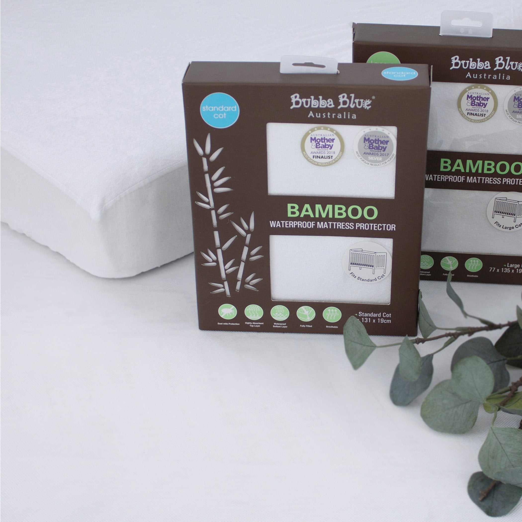 Bubba Blue Bamboo Standard Cot Waterproof Mattress Protector Mattress Protectors Baby Factory