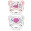 Dr Brown's PreVent Contoured Glow-in-the-Dark Pacifier 2-Pack 6-18m