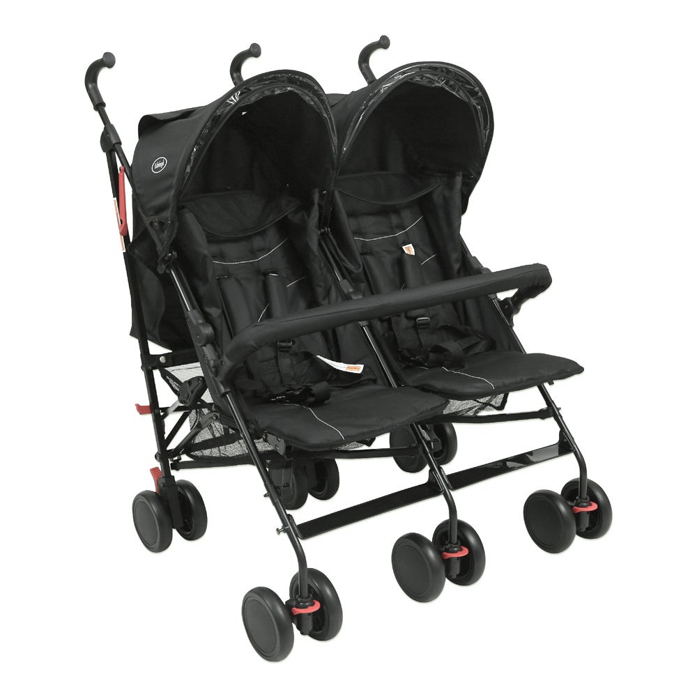 Twin stroller umbrella outlet fold