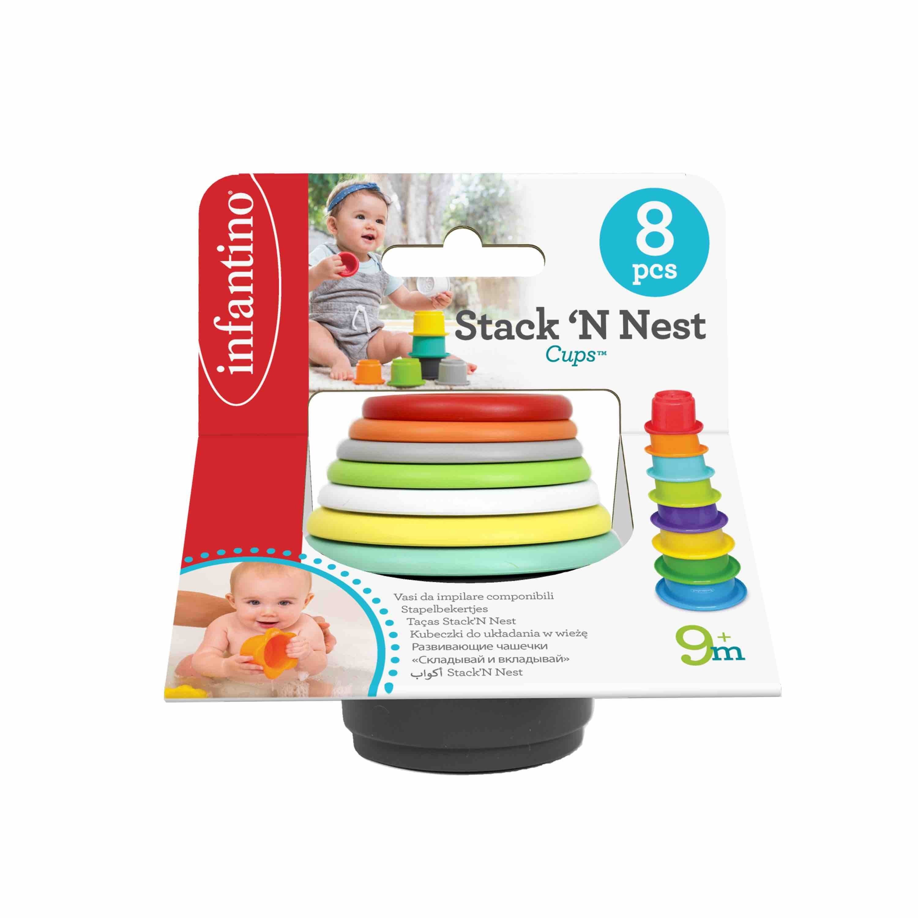 Infantino Stack 'N Nest Cups | Bath Toys | Baby Factory