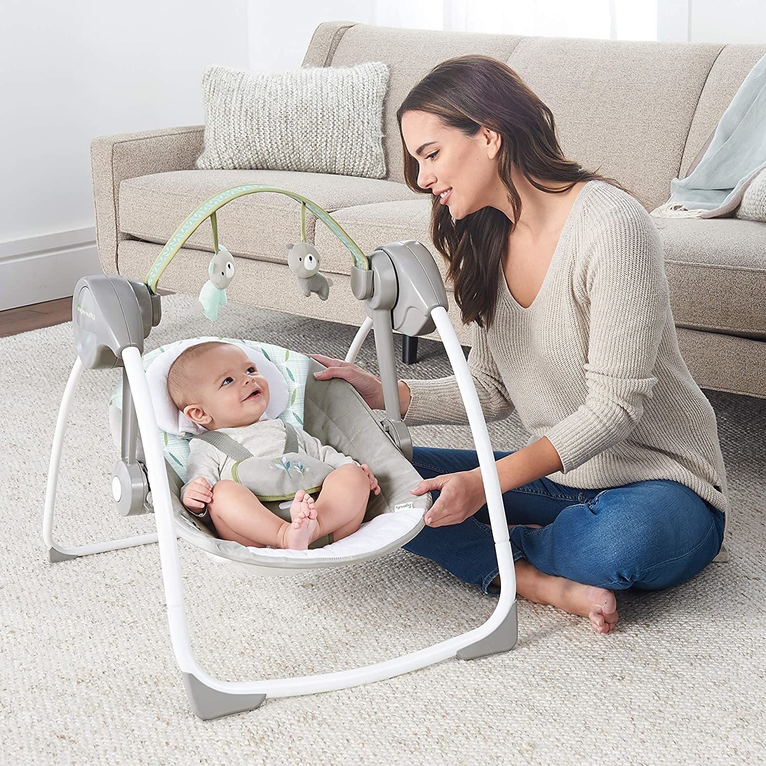 Ingenuity comfort 2 go best sale portable compact swing with truespeed