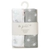 Le Petit 100% Cotton Muslin Blankets 2-Pack White/Grey M5514