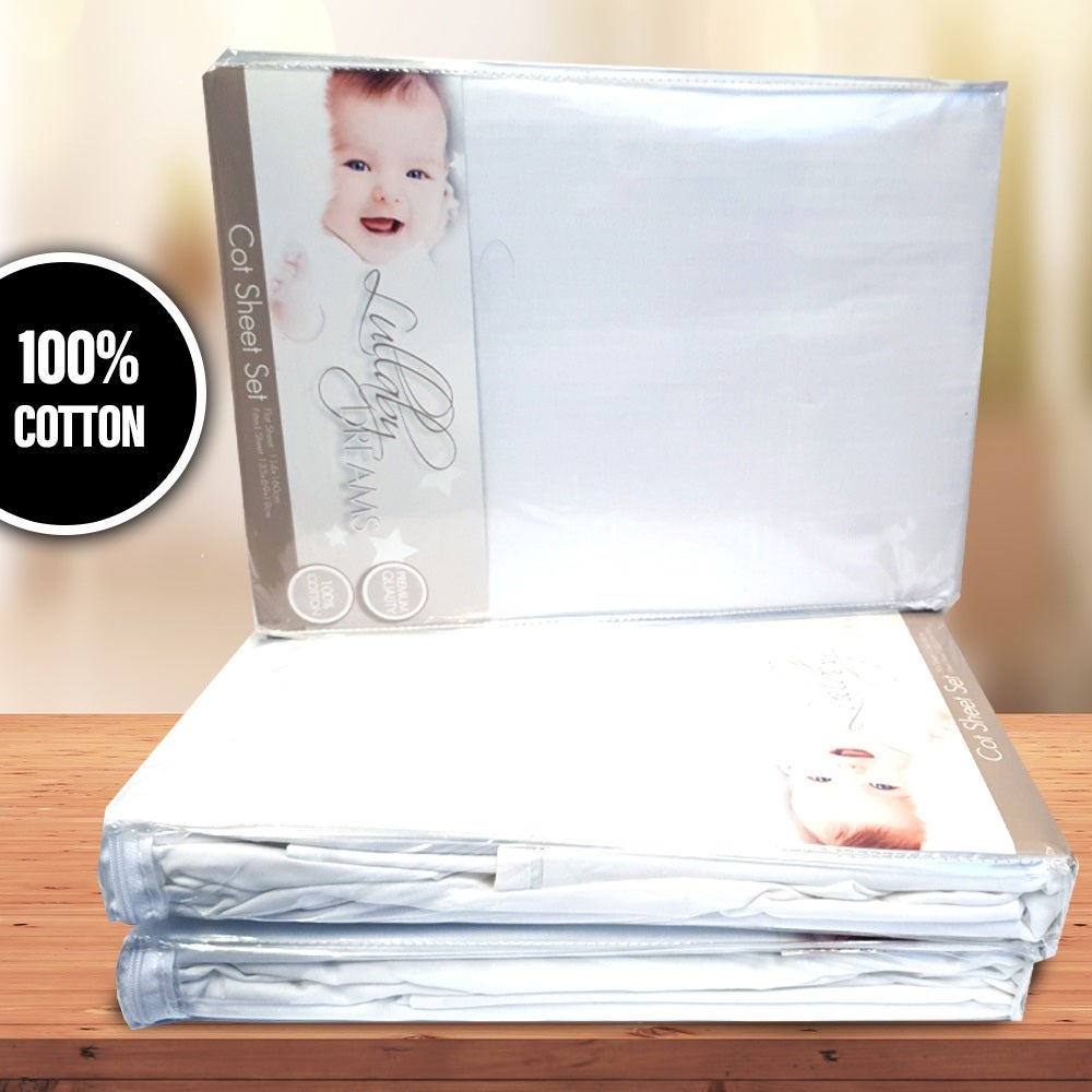 100 cotton cot store sheets