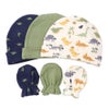 Lullaby Dreams Dino 3 Beanies & 3 Mittens Set