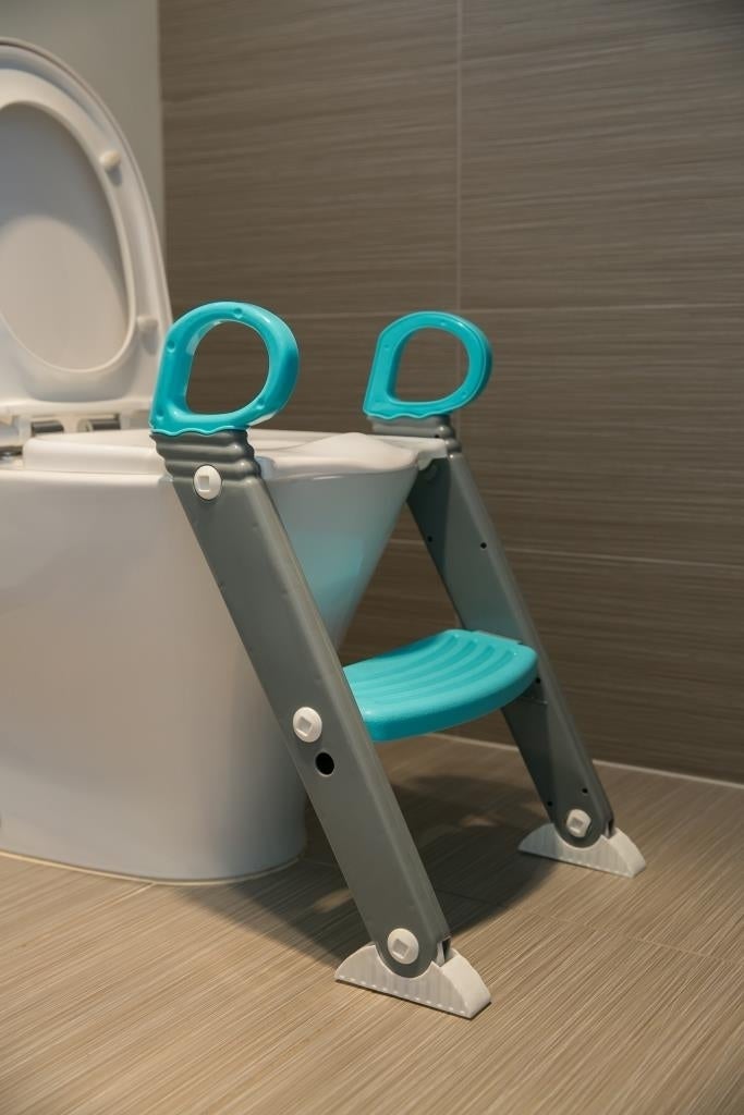 Toilet trainer clearance seat with steps