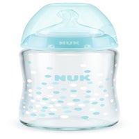 NUK Bottiglia di vetro First Choice ⁺ dalla nascita 240 ml, temperatura  control in una confezione doppia blu 