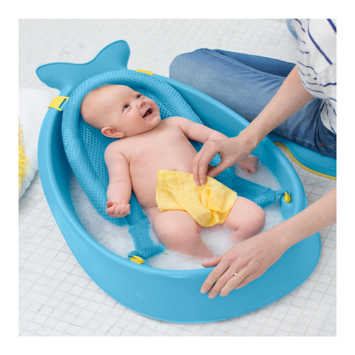 Skip Hop Non-Slip Baby Bath Mat, Moby, Blue