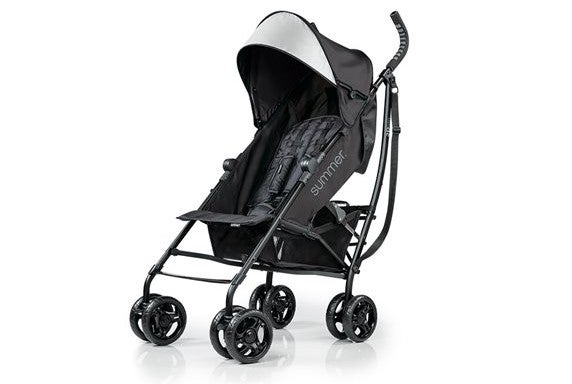 Summer 3DLite Convenience Stroller Jet Black 4 Wheel Strollers Baby Factory