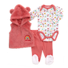 Tangerine Baby 3-Piece Hooded Vest/Pant Set.