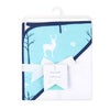 The Peanutshell Hooded Towel Teal Woodland